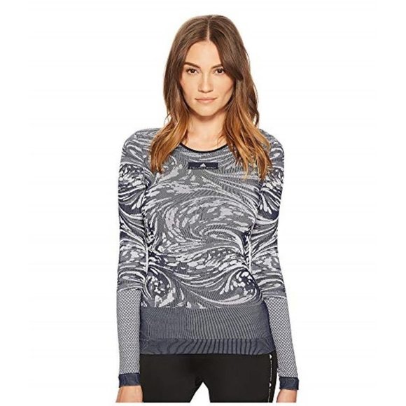 ADIDAS STELLA MCCARTNEY CF4133 YOGA SEAMLESS TEE Collegiate Navy / White ( XS ) - Picture 2 of 5